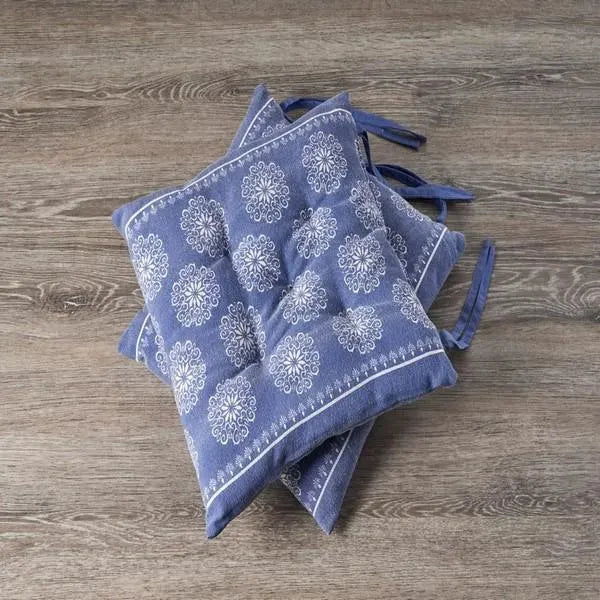 Chair Cushion Lr05242 Twilight Blue/Ivory Pillow