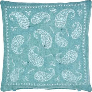 Chair Cushion Lr05243 Teal/Ivory Pillow