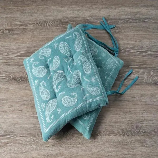 Chair Cushion Lr05243 Teal/Ivory Pillow