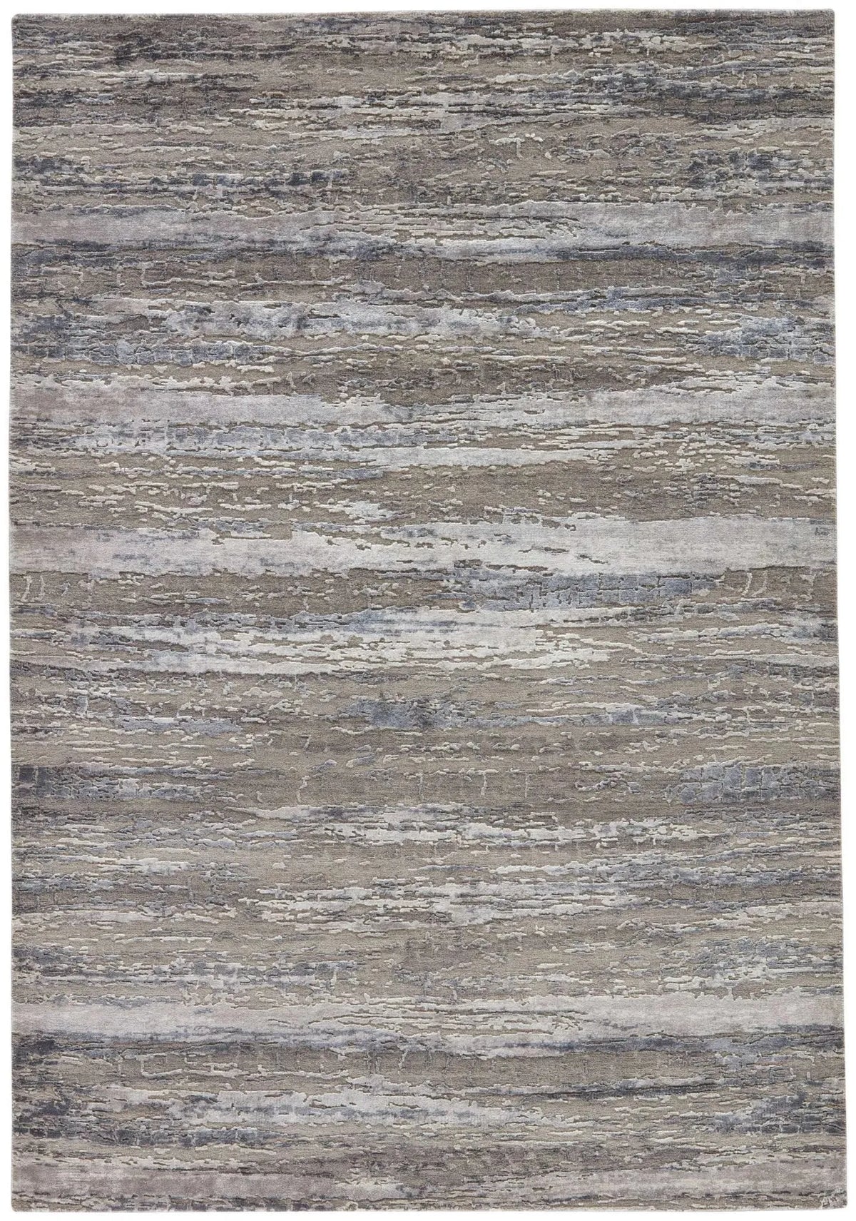 Chaos Theory By Kavi CKV28 Bandi String/Charcoal Gray Rug