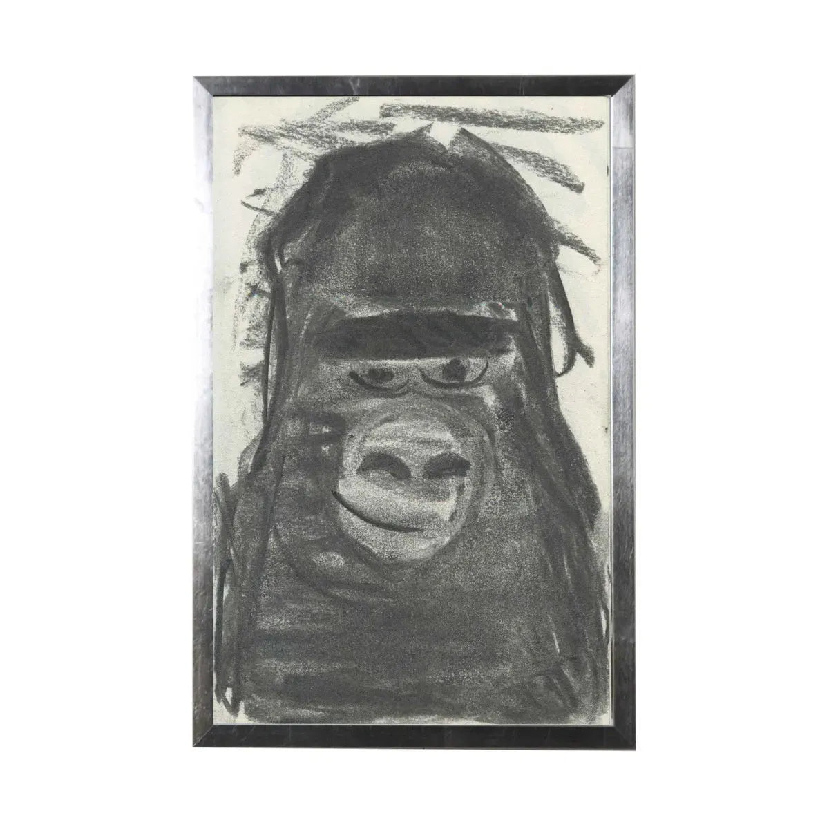 Charcoal Gorilla Framed Art