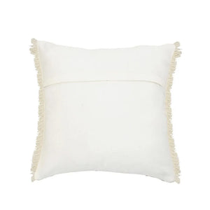 Charcoal Gray Solid Fringed LR07529 Throw Pillow