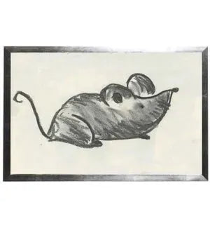 Charcoal Mouse Framed Art