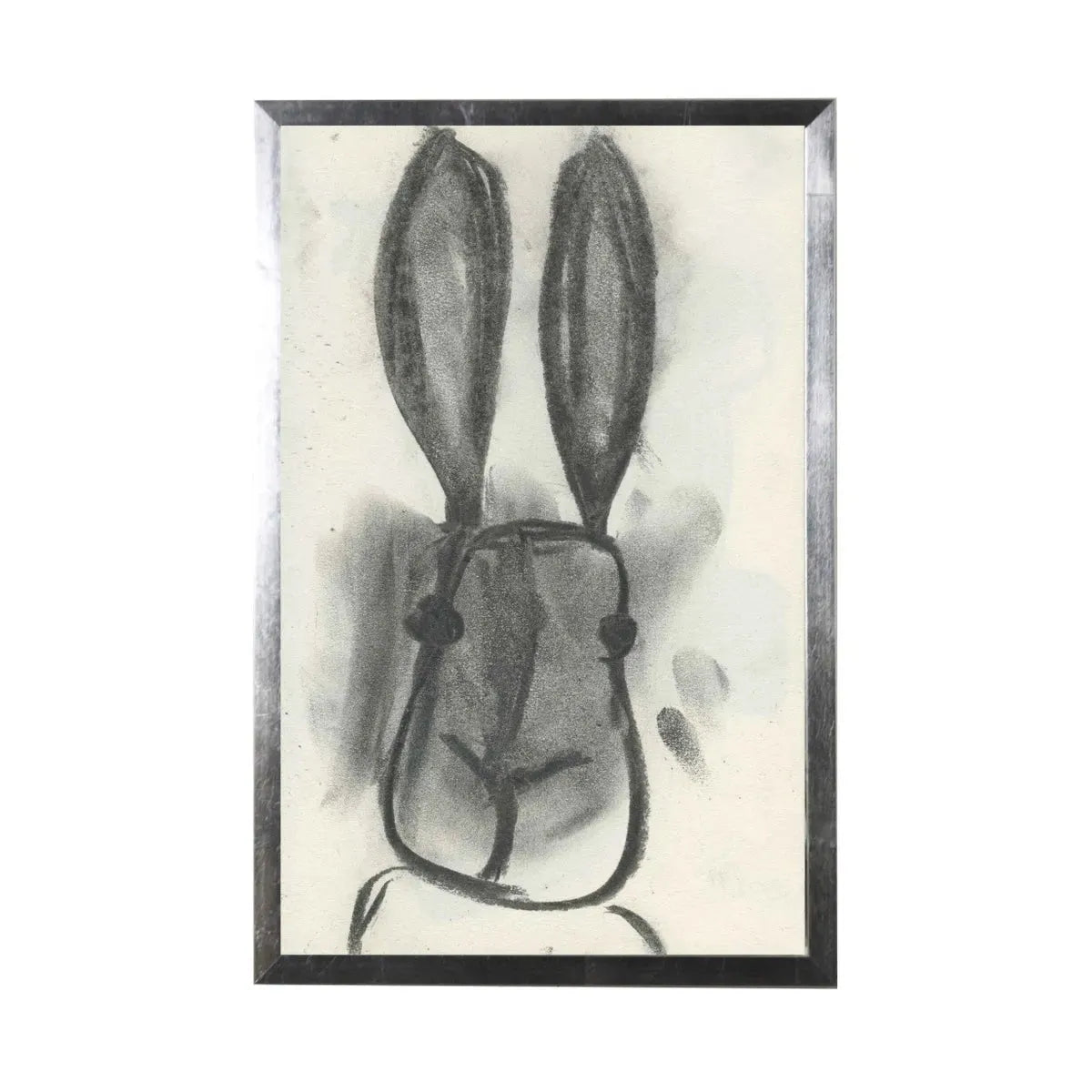 Charcoal Rabbit Framed Art