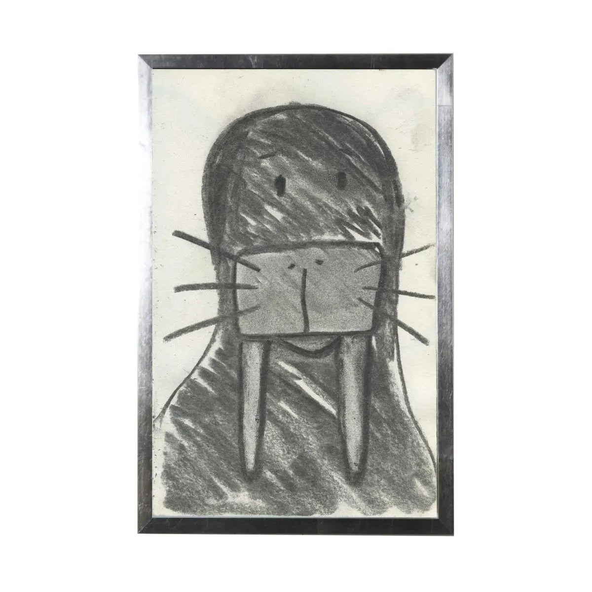 Charcoal Walrus Framed Art