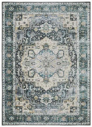Charleston CHA01 Blue/Ivory Rug