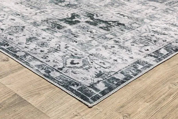 Charleston CHA03 Charcoal/Grey Rug