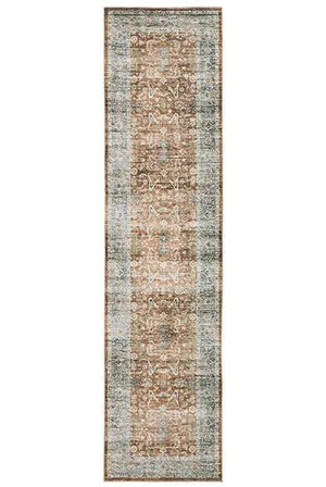 Charleston CHA04 Rust/Blue Rug