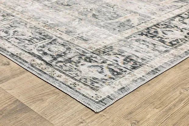 Charleston CHA07 Charcoal/Grey Rug