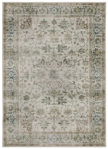 Charleston CHA10 Tan/Green Rug