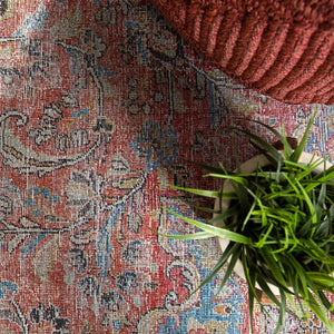 Chateau Cht01 Foix Red/Light Blue Rug