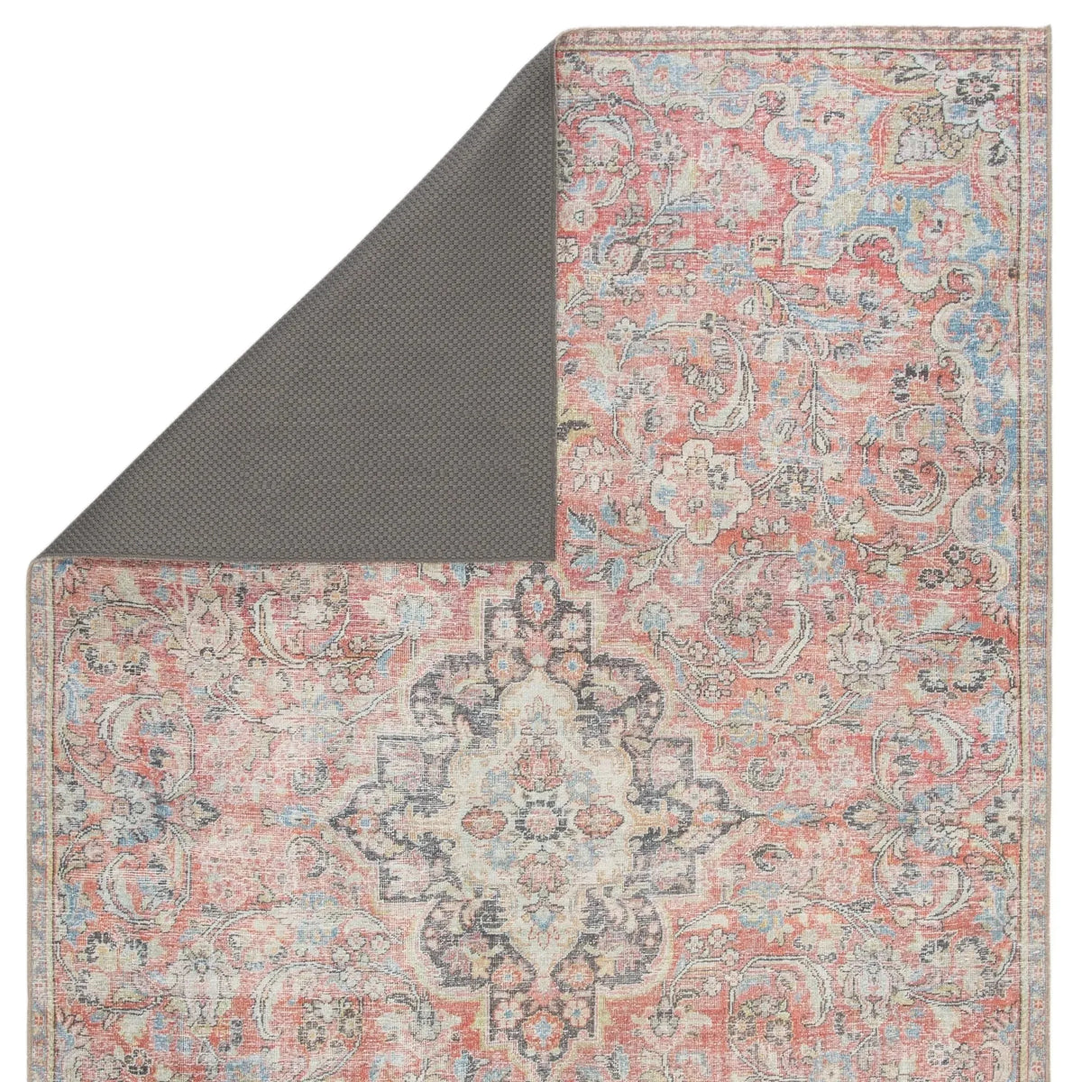 Chateau Cht01 Foix Red/Light Blue Rug