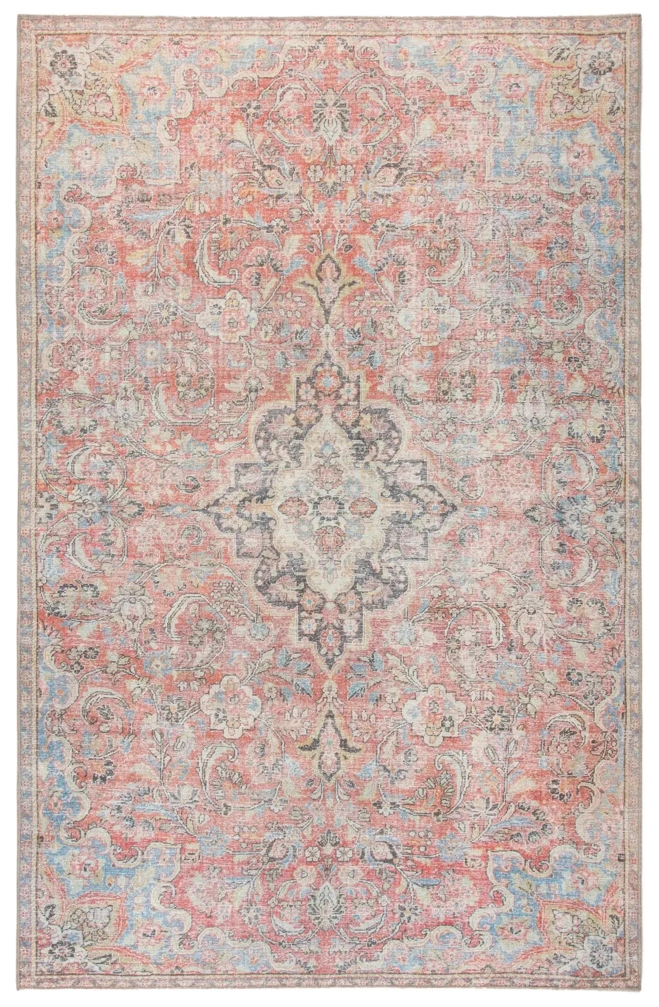 Chateau Cht01 Foix Red/Light Blue Rug