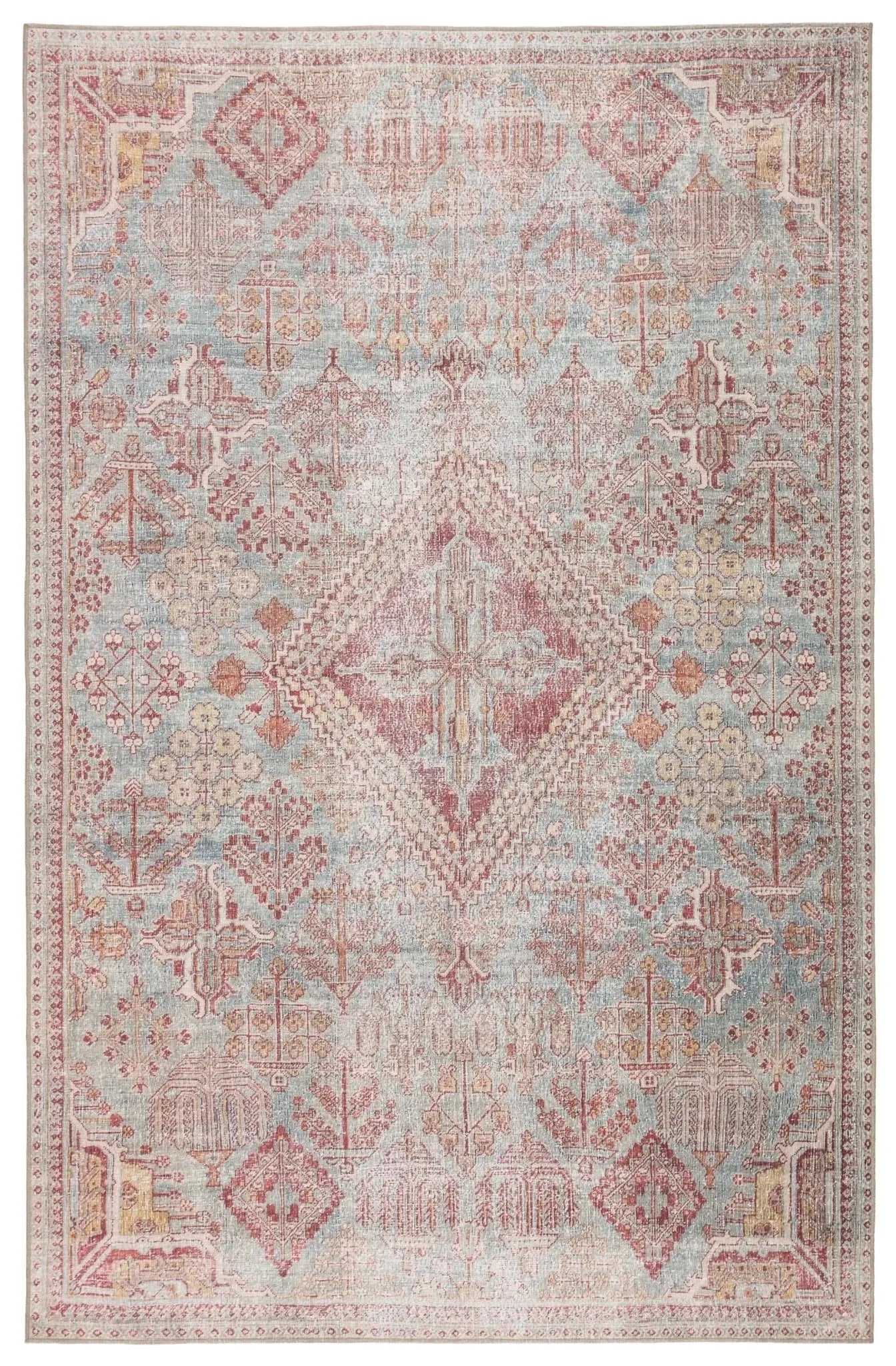 Chateau Cht05 Kendrick Sky Blue/Pink Rug