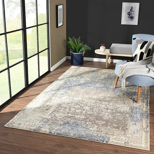 Cheshire 82122BLE Blue/Beige Rug