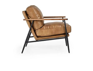 Christopher Club Chair Tan/Black/Antique Brown