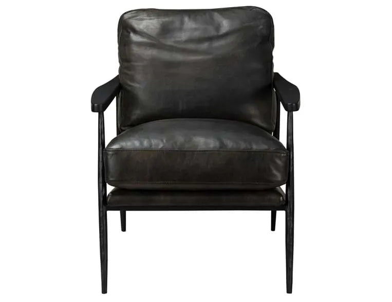 Christopher Club Chair Tan/Black/Antique Brown