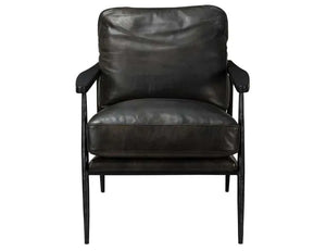 Christopher Club Chair Tan/Black/Antique Brown