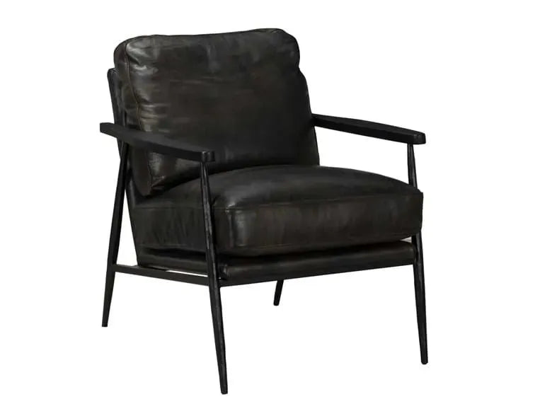 Christopher Club Chair Tan/Black/Antique Brown