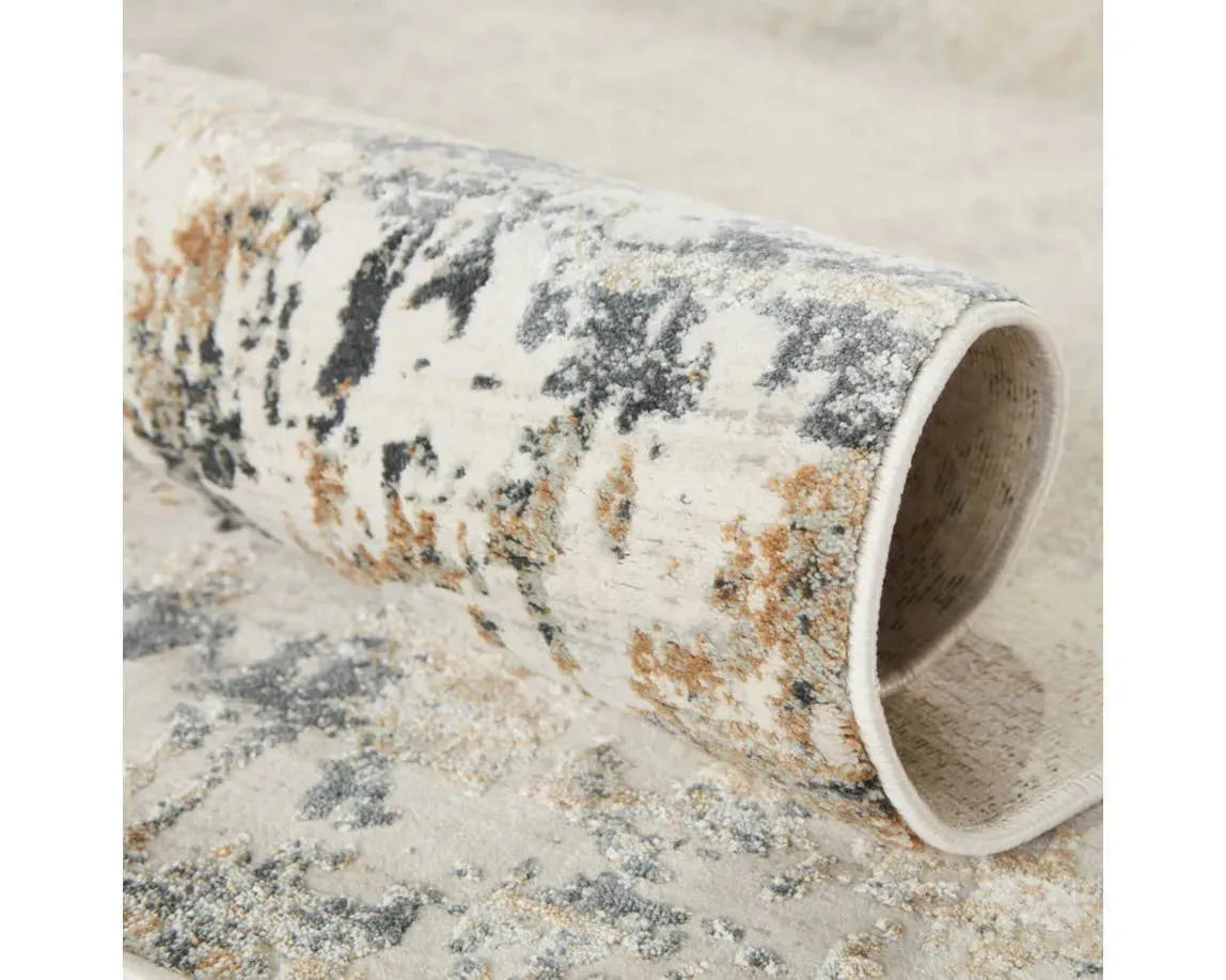 Cirque CIQ09 Arvo White / Dark Gray Rug