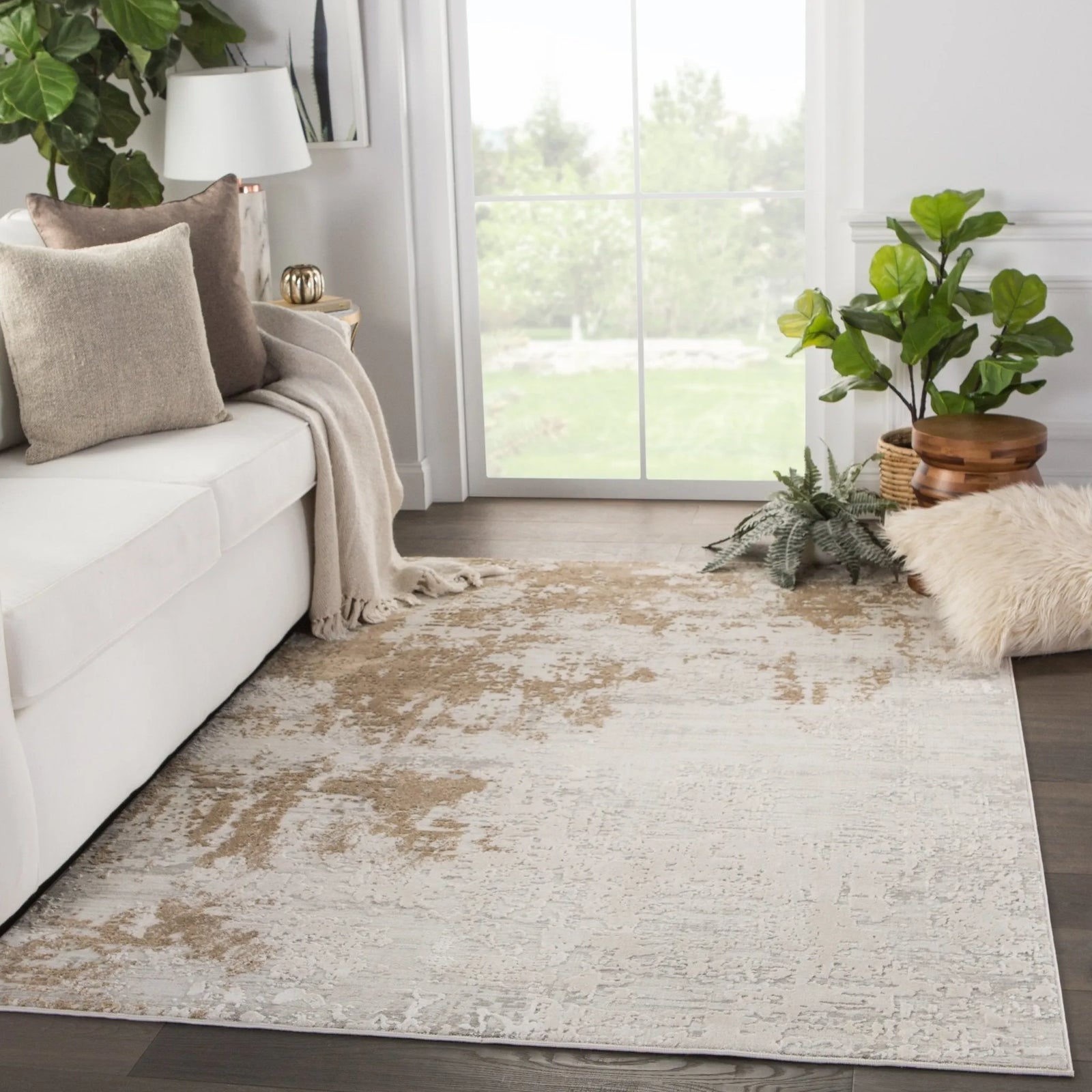 Cirque CIQ28 Resa Gray/Gold Rug