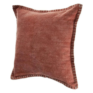 Clay with Embroidered Edges LR04704 Throw Pillow