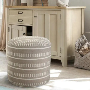 Clementine 34011GRY Grey Pouf