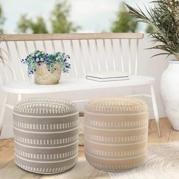 Clementine 34014PCH Peach Pouf