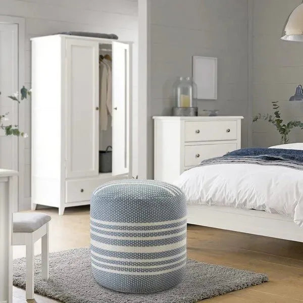 Clementine 34016BLU Blue Pouf