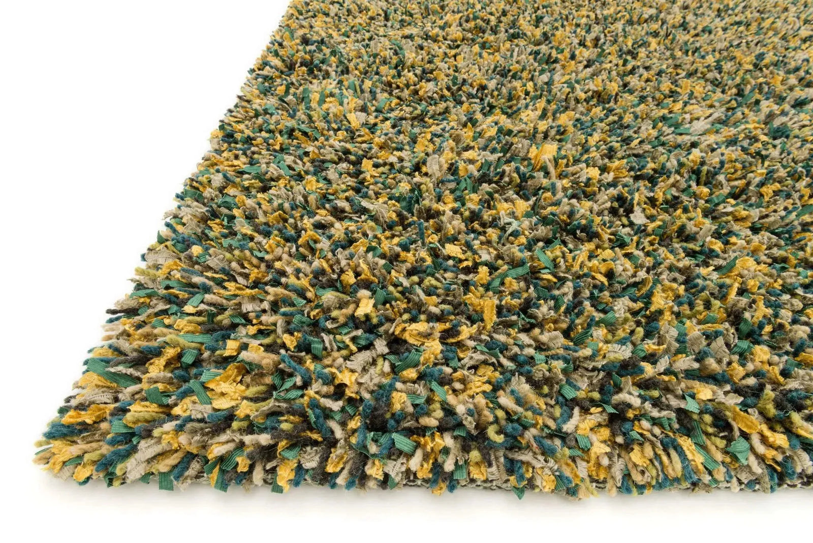 Cleo Shag CO 01 Teal / Gold Rug