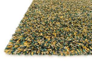 Cleo Shag CO 01 Teal / Gold Rug