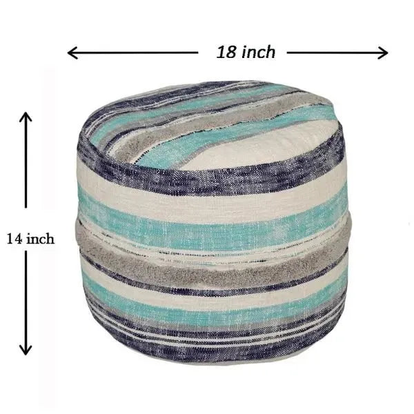 Coastal Stripe LR99719 Pouf