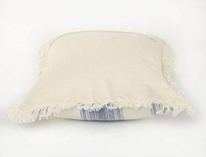 Coastal Striped Blue and Cream LR07479 Throw Pillow