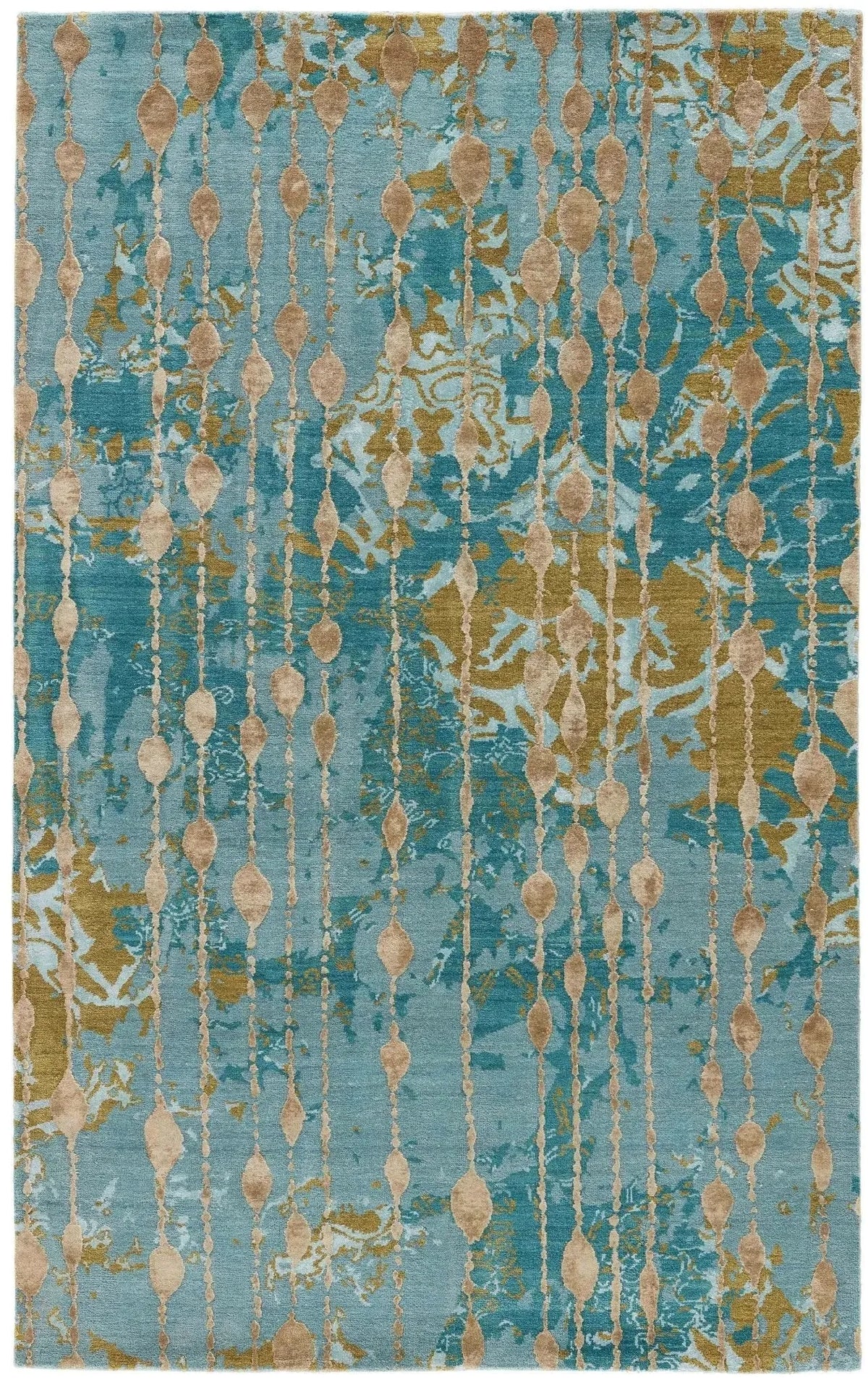 Connextion By Jenny Jones-Global CG08 Ruby Room Canal Blue/Dark Citron Rug