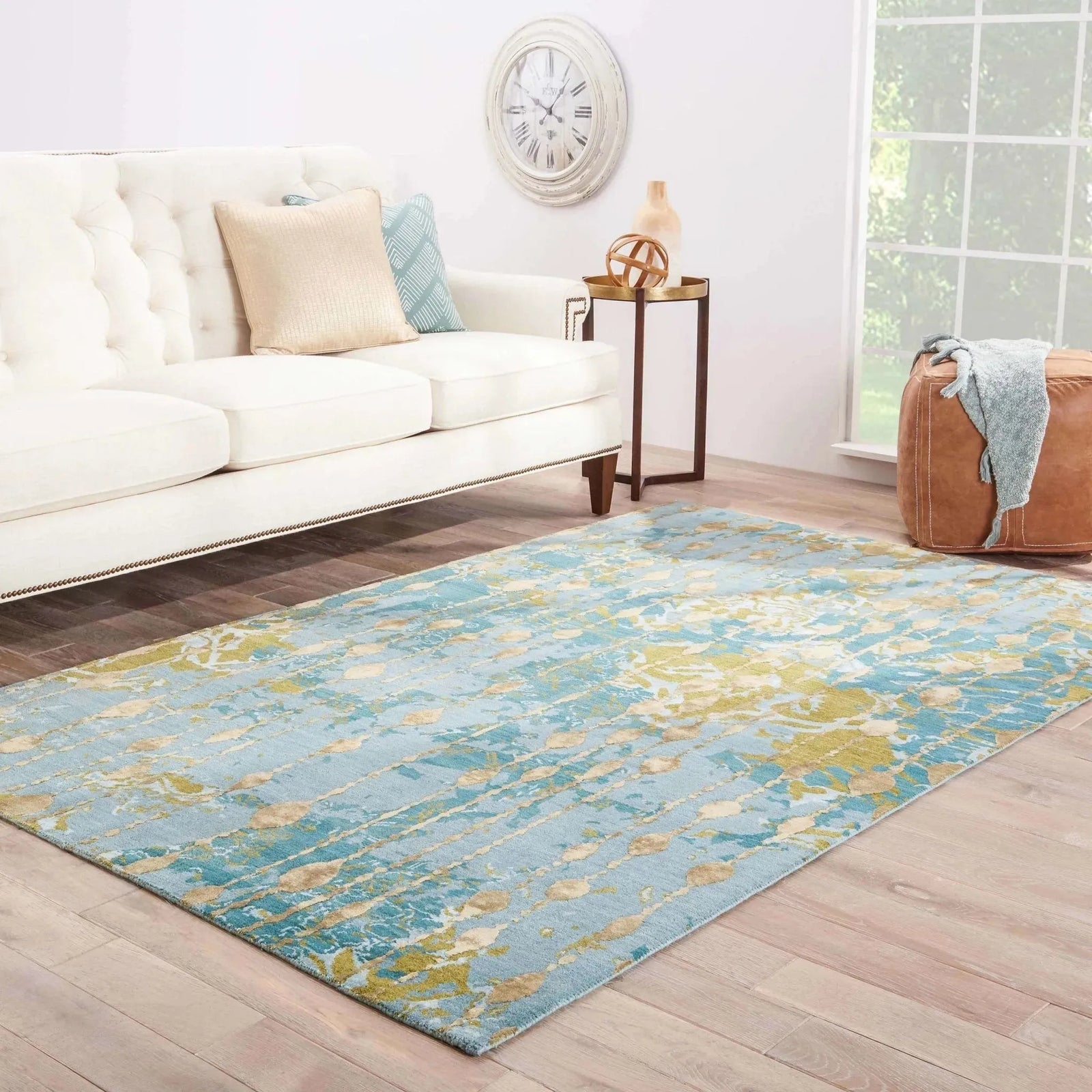 Connextion By Jenny Jones-Global CG08 Ruby Room Canal Blue/Dark Citron Rug