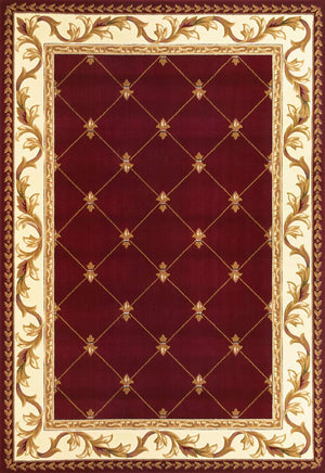 Corinthian 5319 Fleur De Lis Red Rug