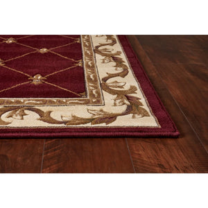 Corinthian 5319 Fleur De Lis Red Rug
