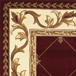 Corinthian 5319 Fleur De Lis Red Rug
