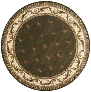 Corinthian 5323 Fleur De Lis Green Rug