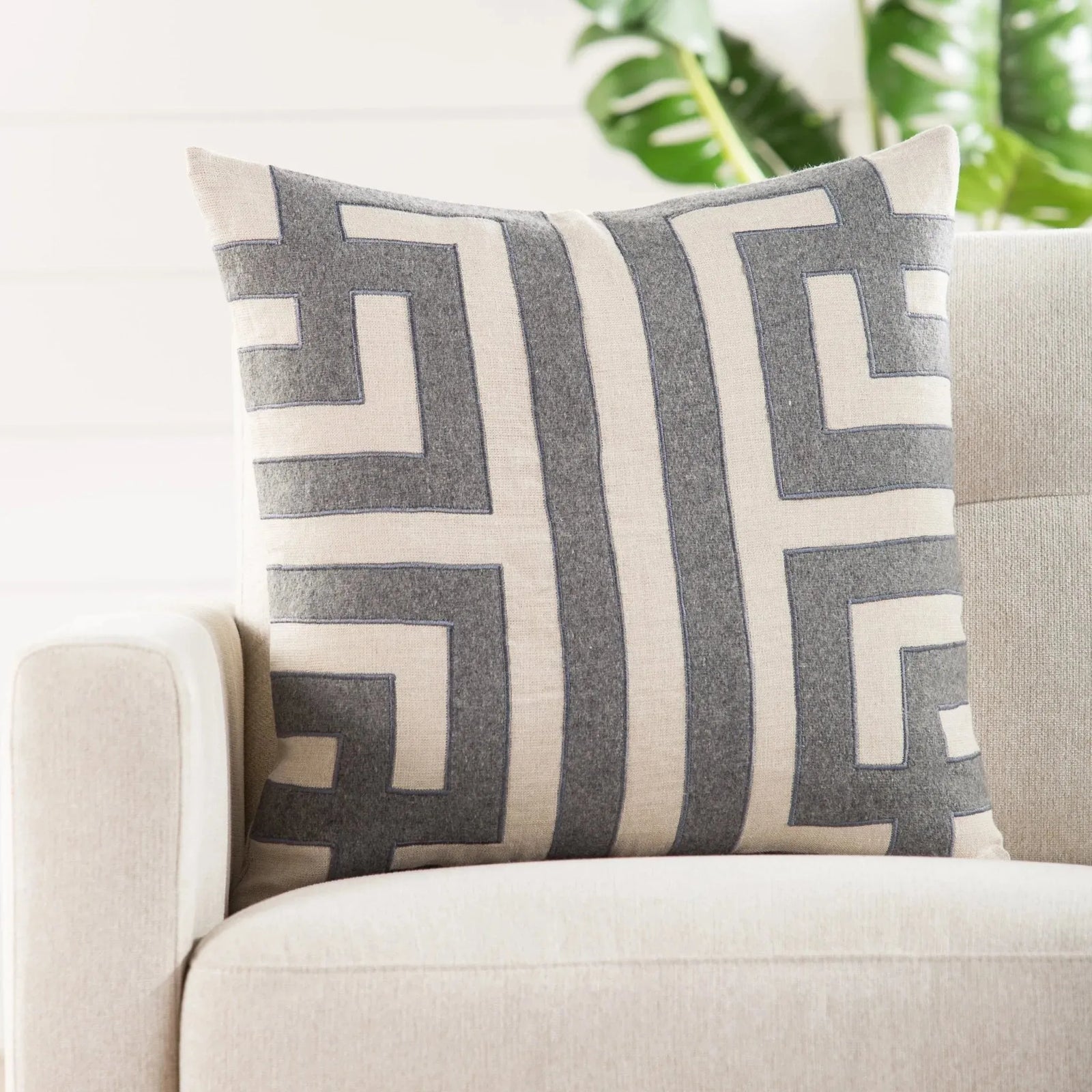 Cosmic By Nikki Chu Cnk06 Ordella Gray/Silver Pillow