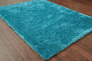 Cosmo Shag 81104 Teal/ Teal Rug