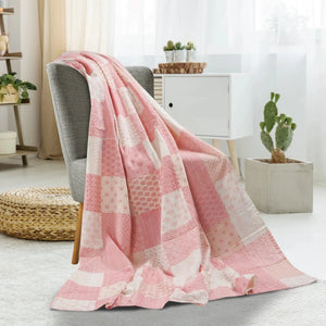 Cotton Candy Kantha LR80153 Throw Blanket