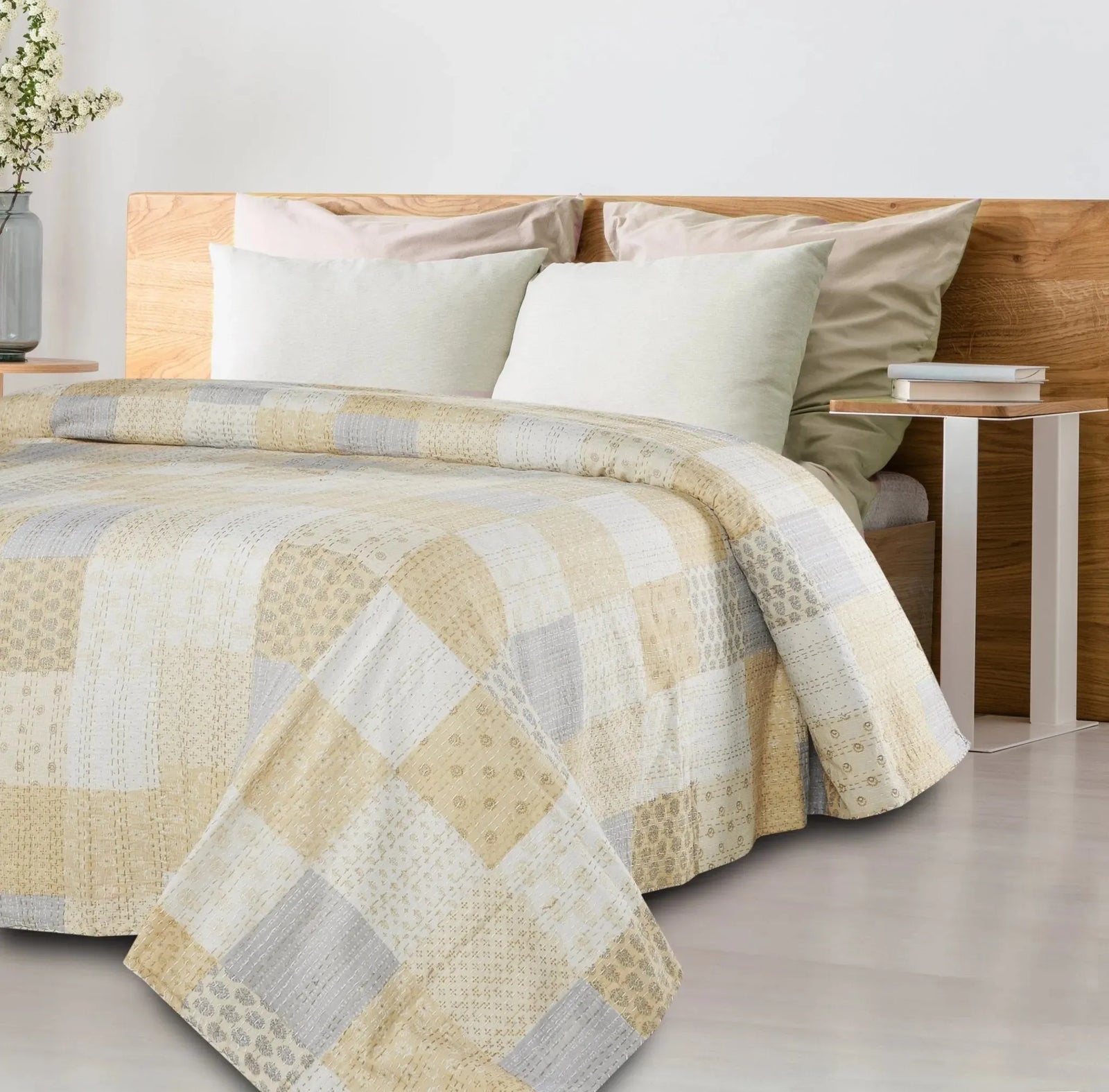 Cotton Kantha Lr81483 Multi Coverlet