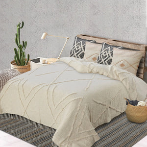 Cotton Lr81486 Ivory Coverlet
