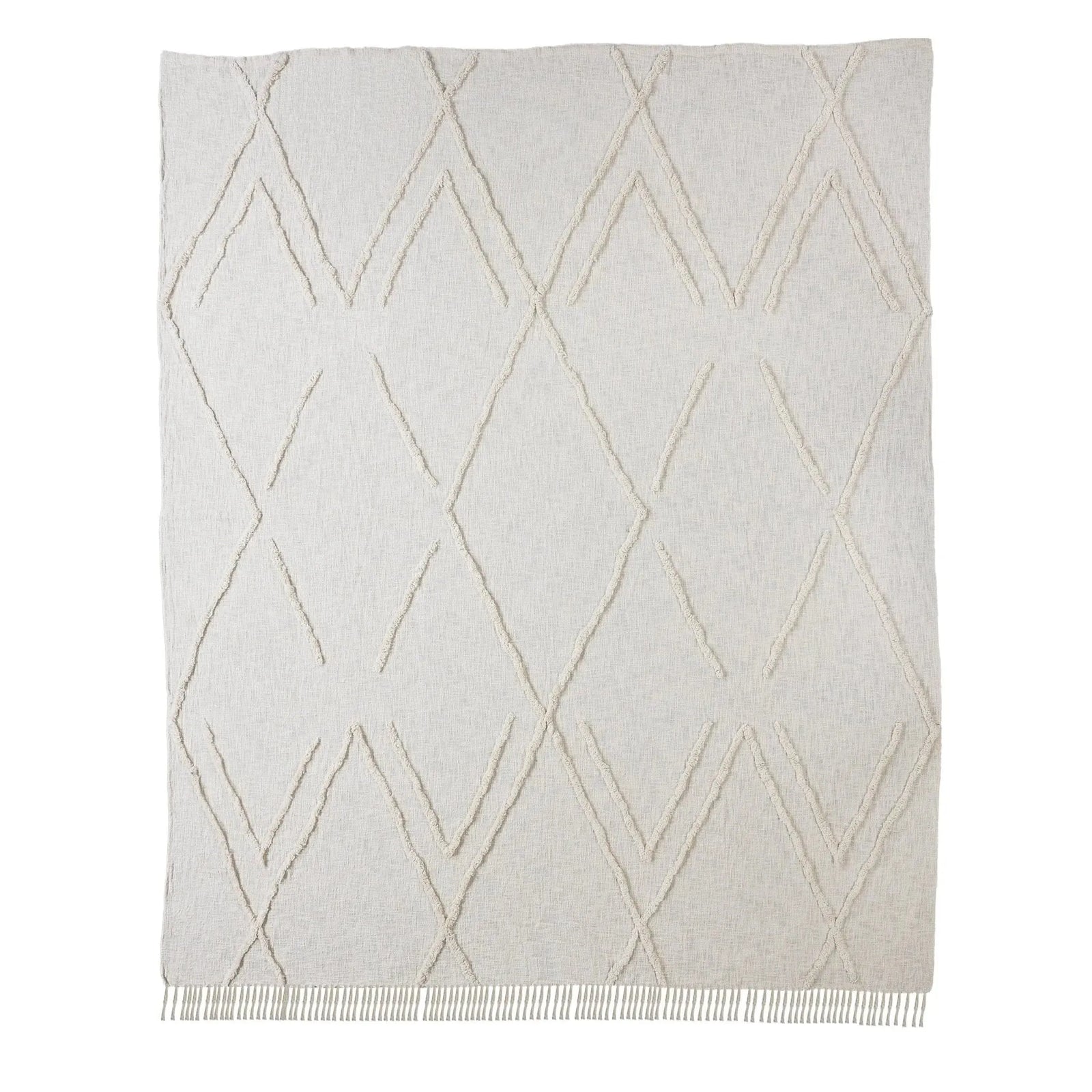 Cotton Lr81486 Ivory Coverlet