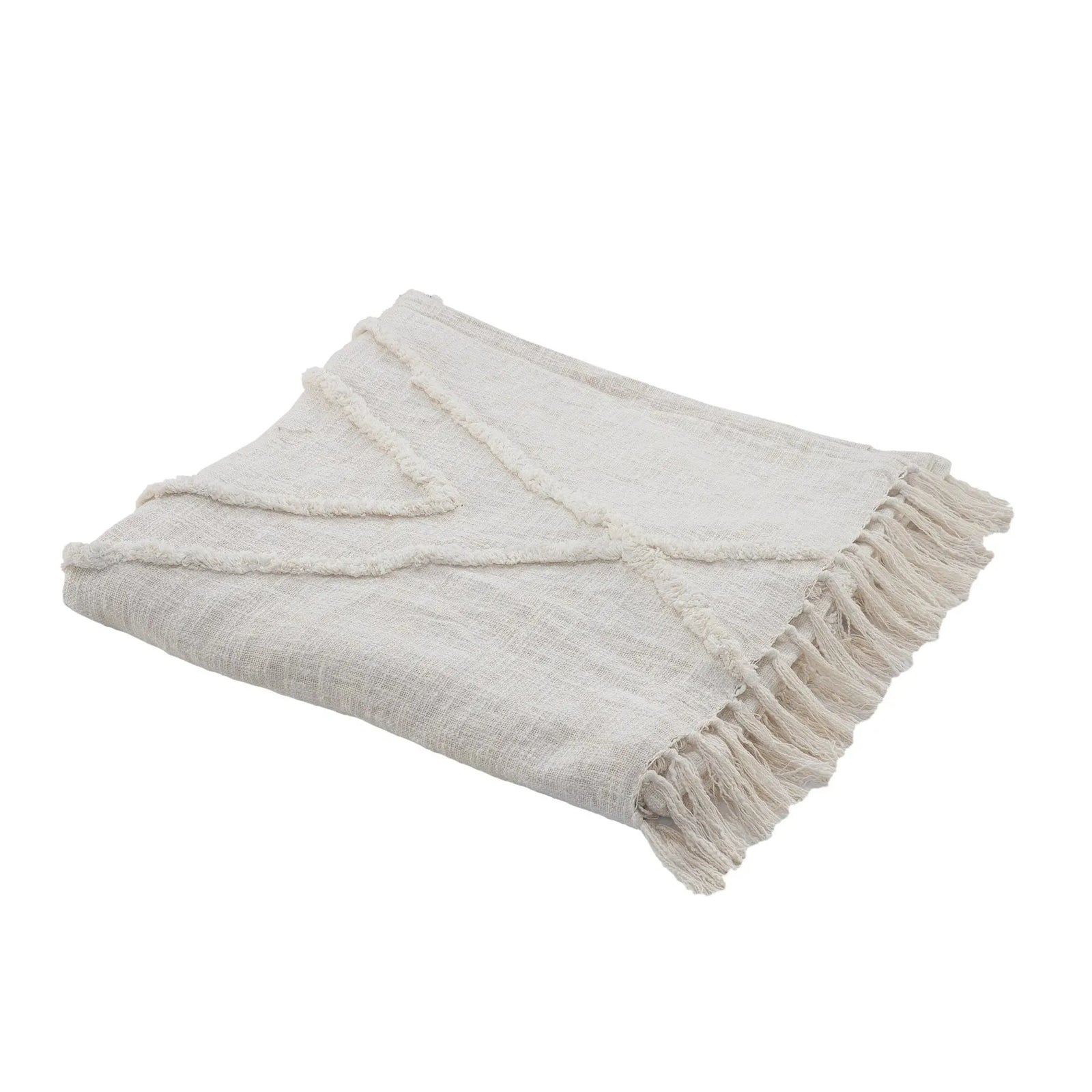 Cotton Lr81486 Ivory Coverlet