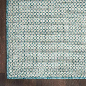 Courtyard COU01 Ivory/Aqua Rug