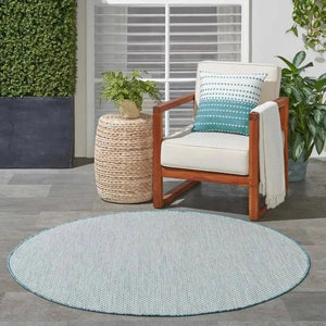 Courtyard COU01 Ivory/Aqua Rug