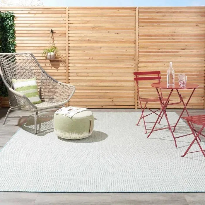 Courtyard COU01 Ivory/Aqua Rug