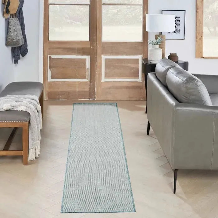 Courtyard COU01 Ivory/Aqua Rug